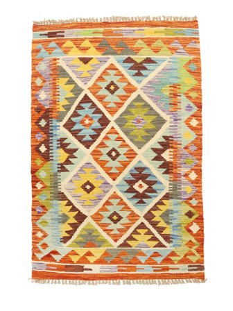 Tappeto Kilim Afghan Old Style 80X121 Marrone/Arancione (Lana, Afghanistan)