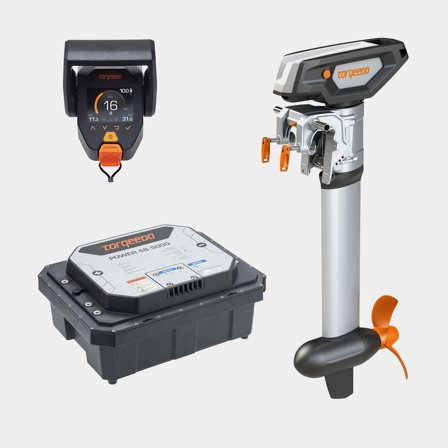 Elektrische buitenboordmotor pakket Torqeedo Cruise 6.0 RL (Remote Long) TorqLink, 6000 W, lange staart (75.5 cm), met lithiumbatterij (5000 Wh) + 