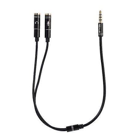 3,5 mm Jack Hovedtelefon Mikrofon Musik Audio Splitter Forlænger Adapter Kabel