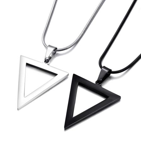 Halskje i rustfritt stål, hypoallergent, svart gull og sølv anheng for gutter, menn og tenåringer (2 stk)