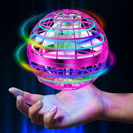 AMERFIST Lentävä pallo -lelu, Hover Orb, 2022 Magic Controller Mini Drone, Bumerangi Spinner 360 Pyörivä Spinner UFO Turvallinen lapsille ja 
