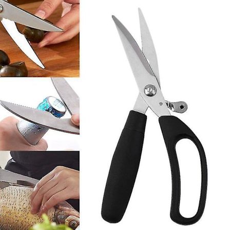 Rustfritt Stål Fjærkre Fisk Kylling Bein Taggete Saks