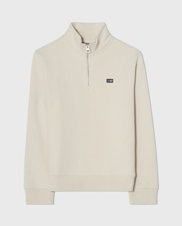 Lexington Terry Ekologisk Bomull Half-Zip-Tröja, Offwhite