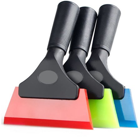 Vindusfilmnal (3-pakning), automatisk vannblåser, vannnal, gumminal 5 tommer, med sklisikkert håndtak, for frontrute, speil, blå, grønn, rød