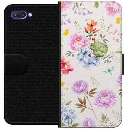 Yhteensopiva Lompakkokotelo Honor Honor 10 Kukkakuviota käsinmaalatuilla kukilla, perhosilla ja hyönteisillä romanttiseen skandinaaviseen tyyliin j