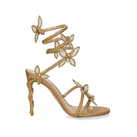 René Caovilla, Sandals Geel, Dames, Maat:39 EU,leer