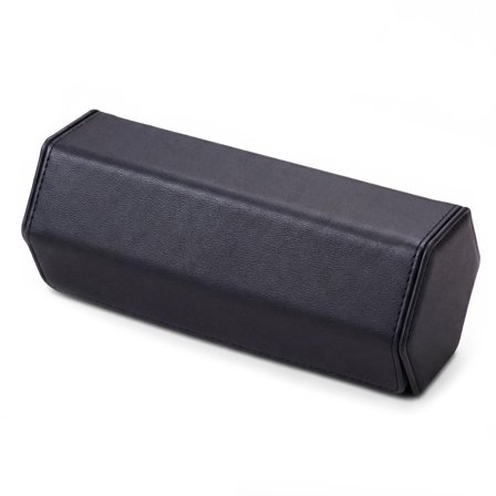 Hexa | Black & Green Faux Leather Hexagonal Watch Roll Case - 3 Watches for Men - Watch boxes