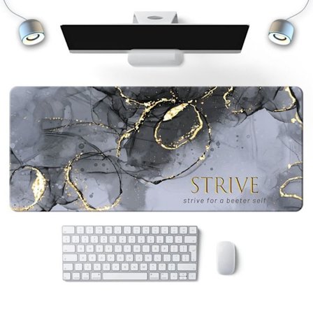 Marmor teksturert musematte Tastatur Musematte GRÅ 300X800X2MM