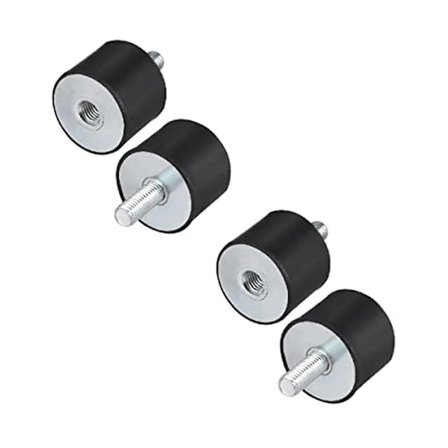 4 stk. M8 Gevind med Studs 40mm X 30mm Cylindriske Gummi Monteringer, Vibrationsisolatorer Styringsdæmper (FMY)