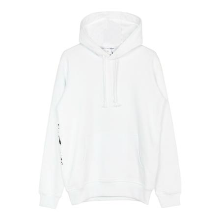 Comme des Garçons Printed Hoodie , Wit , Heren , Maat: L