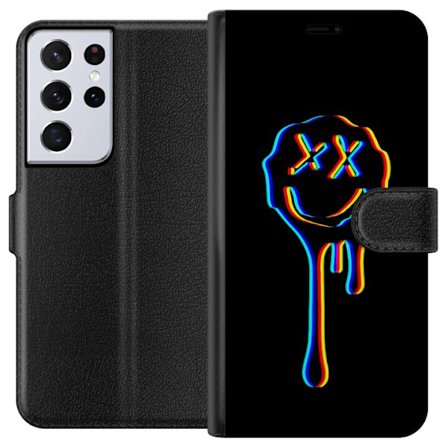 Kompatibelt Plånboksfodral till Samsung Samsung Galaxy S21 Ultra 5G Melting Smiley