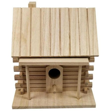 Fuglekasse til vægmontering i træ - Redekasse til fugle - Fuglekasse i træ - Trækasse - Burdekoration G
