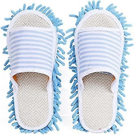 Mikrofiber tøfler Gulvrensing Mop Hus støvtøfler Avtakbare mopping sko Rengjøringsverktøy Rengjørings tøfler Unisex åpne tå tøfler