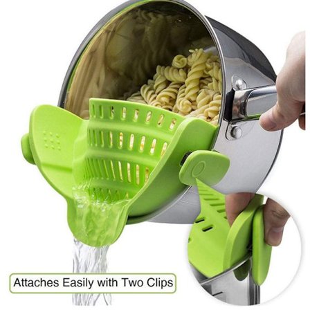 Kökspryl Bakning Silikon Panna Pot Sil Strainer Clip Pasta