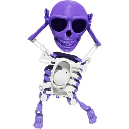 Dansande Skelett, Rolig Svingande Liten Skelettfigur Leksak med Inbyggd Musik