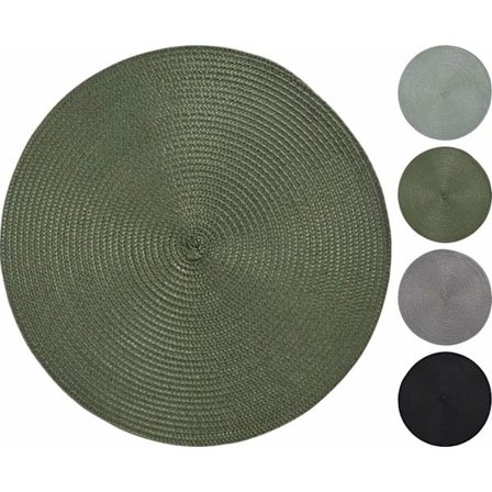 Dækkeserviet Rund Grøn 38 cm 4-pak