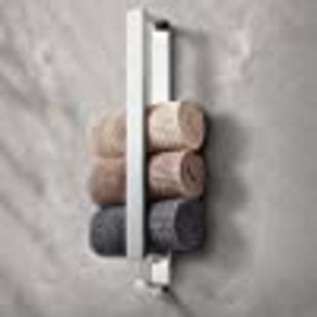 40CM (Sølv) Håndkleholder for Bad, Selvklebende Veggmontert Til