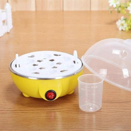 Eggekoker, eggkoker testvinner, for 1-7 egg, med indikatorlampe, automatisk avstenging, overopphetingsbeskyttelse, målebeger, BPA-fri - Perfekt