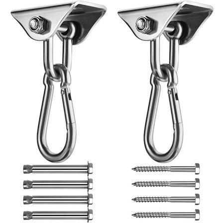 2 stk. Heavy Duty Løfte kroge SUS304 Rustfrit stål Hejs krog 4