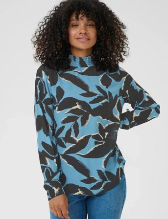 Kaffe Kaamber Smock Blouse Printed - Black - 46