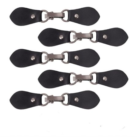 5 stk Skinn lukking Clip Spenne Klær Krok Spenner Skinn