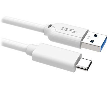Andersson-USB 3.1 Gen 1 C - A 1m White 3A-1 meter USB-C-kabel for rask lading og overføring-Power-USB-C-kabler