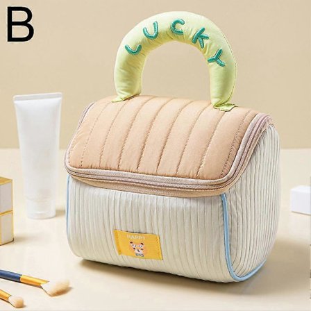 Sød Cottage Makeup Taske til Piger, Bærbar Stor Kapacitet Hudpleje Opbevaringstaske
