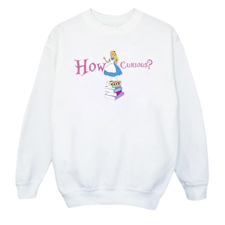 Disney Girls Alice In Wonderland How Curious Sweatshirt 9-11 År