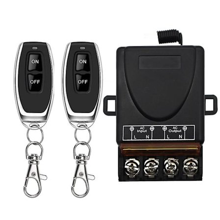 AC 220V 30A 1CH 433MHz Trådløs Fjernbetjeningskontakt RF Relæmodtager + Tænd/Sluk-sender til EL