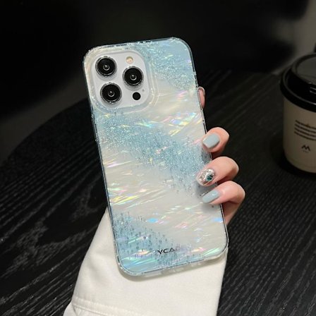 För Iphone 14 Pro Max Shell Grain Gradient Case Glitter Tpu Stötsäkert cover