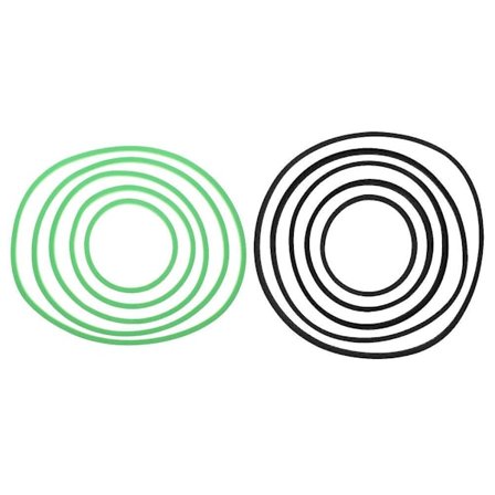 10 stk. Akvarie Flydende Planteringe Fisk Foderinge Ringe Planter Cirkel Ringe til Fisketank(20.00X20.00X0.50CM,Assorteret Farve)