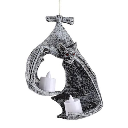 Ny het vardagsrum badrum hängande dekor Halloween ljusstake ljusstake svart harts högkvalitativ värmeljushållare