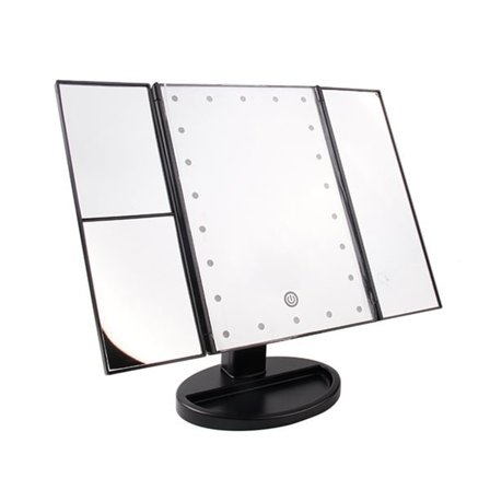 Oplyst makeup-spejl - 24 lys og 4 forskellige spejle