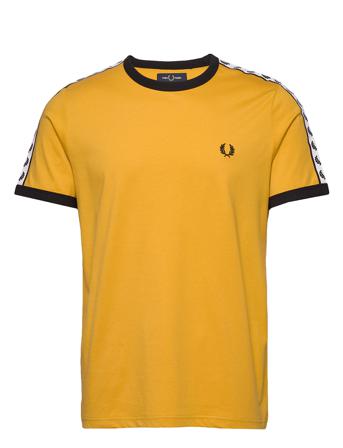 Taped Ringer T-Shirt T-shirts Short-sleeved Keltainen Fred Perry