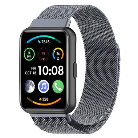 Milanese magnetisk spenne armbåndsrem for Huawei Watch Fit 2 Sportspustende erstatningsarmbånd for Huawei Watch Fit 2