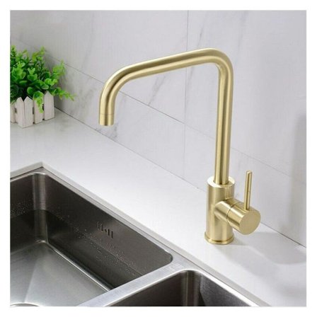 Køkkenhane, antik messing, køkkenarmatur med 360° drejelig tud