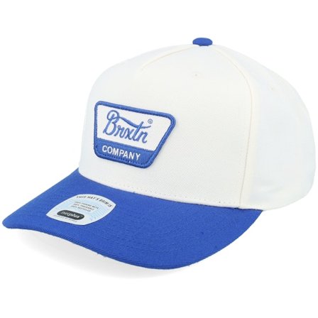 Brixton - White adjustable Caps - Linwood C Netplus Royal/Off White A-Frame Adjustable @ Hatstore