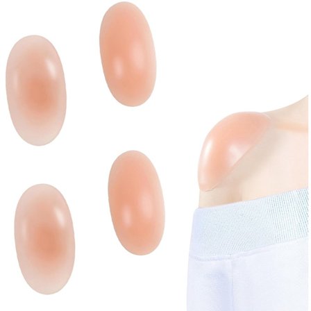 ING 2 par skulderputer - selvklebende silikon skulderputer - gjenbrukbare - unisex