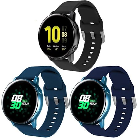 Silikonarmband Kompatibel med Samsung Galaxy Watch 3 41mm Rem / Active 40mm Rem / Active 2 Rem / Galaxy Watch 42mm Rem, Kvinnor Män Mjuk Silico