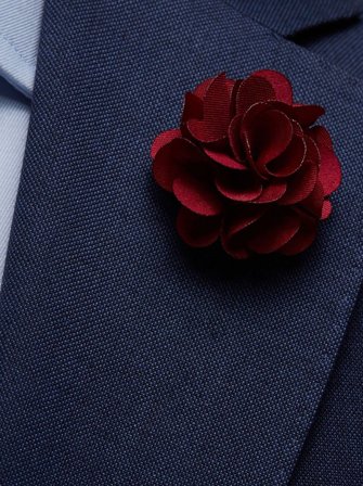 John Henric Men's Bordeaux Bloemen Reversspeld Size Onesize