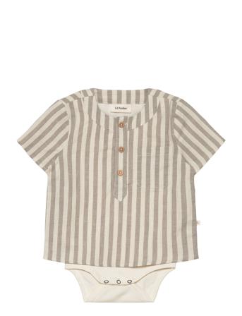 Nbmdino Ss Loose Body Shirt Lil Beige Lil'Atelier