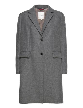 Wool Blend Classic Coat Outerwear Coats Winter Coats Grå Tommy Hilfiger