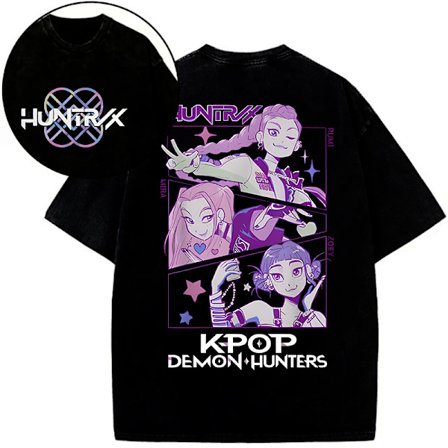 2025 Anime K-Pop Demon Hunter T-skjorte KPop DemT-skjorte svart
