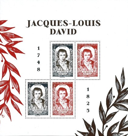 Frankrig - Jacques Louis David - Postfrisk miniark