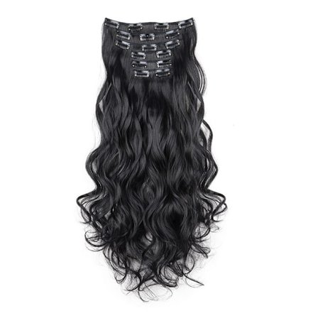 16 Clips Krøllede Hår Extensions 6 Stk