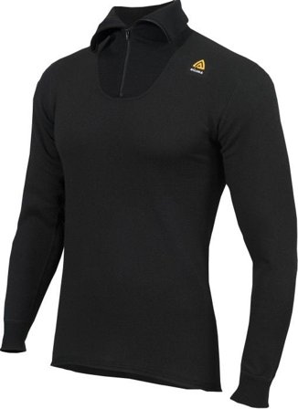 Aclima Hotwool 230 Polo Zip Unisex Jet Black