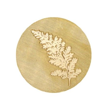 25 mm Mässingsvaxstämpel - Ormbunke