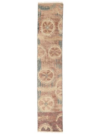 Oriental Oushak Indo Rug 80X402 Runner Brown/Orange Wool, India