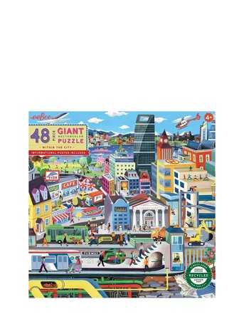 Eeboo | Giant Puzzle 48 Pcs - Within The City | ONE SIZE