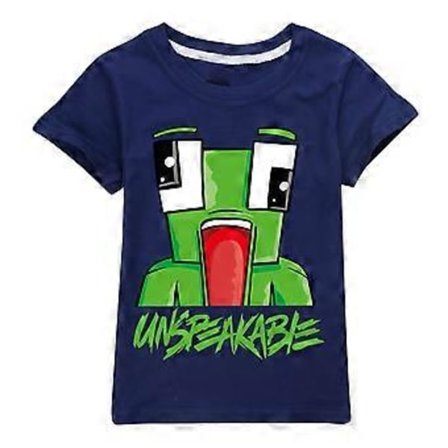 Drenge Piger UNSPEAKABLE Trykt Korte Ærmer Rundhals Toppe Sommer T-Shirt Tee (11-12 År Royal Blå)
